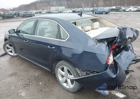 2013 Volkswagen Passat 2.5L Se from USA, damaged, VIN 1VWBH7A32DC077537